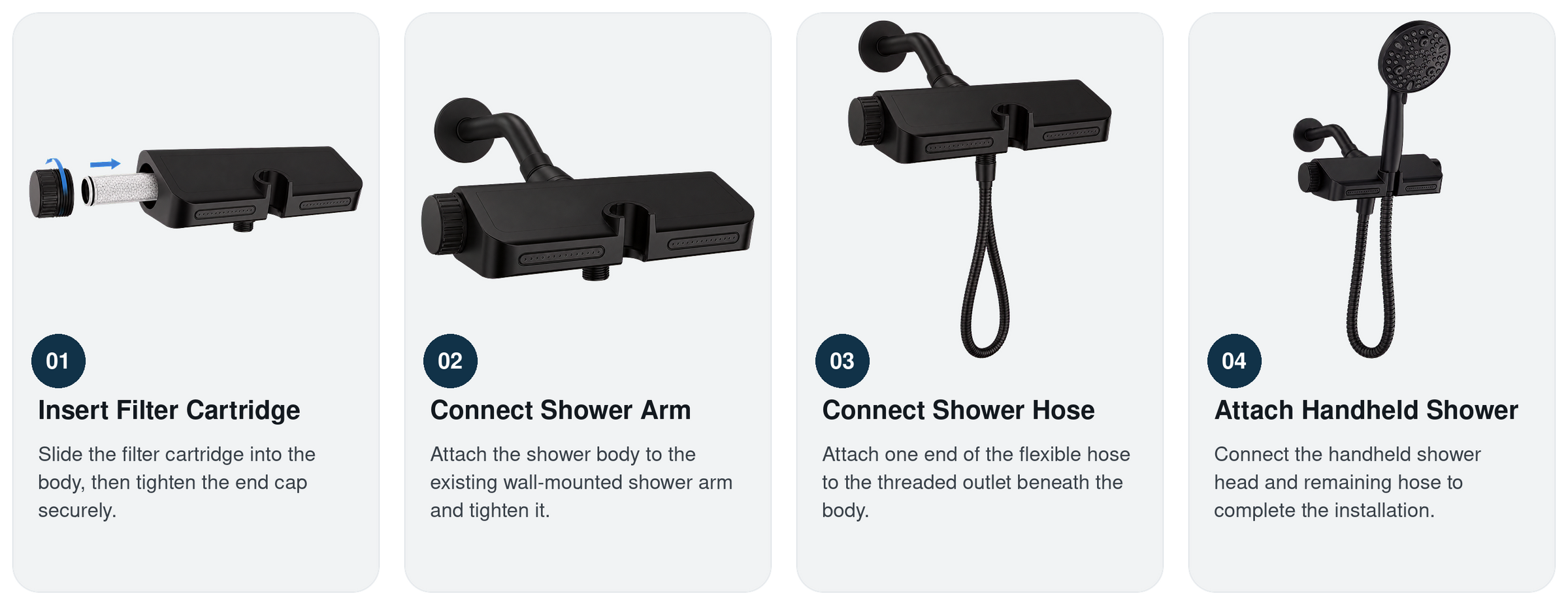 MakeFit shower installation steps